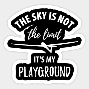 gliding glider pilot Sticker